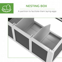 HKM-0654269 Spacious Dark Gray Wooden Chicken Coop with Nesting Box for Up to 6 Chickens