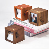 HKM-065427 Glowing Hand Shake Flip Book - Wooden Photo Commemorative Gift in Various Finishes