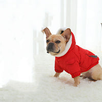 HKM-0655037 Cozy Cotton Winter Dog Clothes with Plus Velvet Thickening – Red and Green Options Available