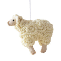 HKM-065619 Wool Felt Little Sheep Pendant for Christmas Decor 14x12CM