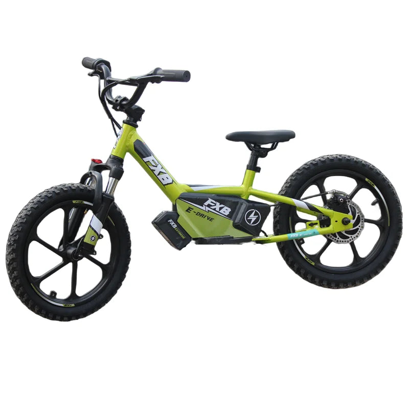 HKM-065747 16-Inch Electric Balance Bike for Kids, No Pedal Design, 350W Motor, Adjustable Seat, Lightweight Aluminum Frame, Disc Brake