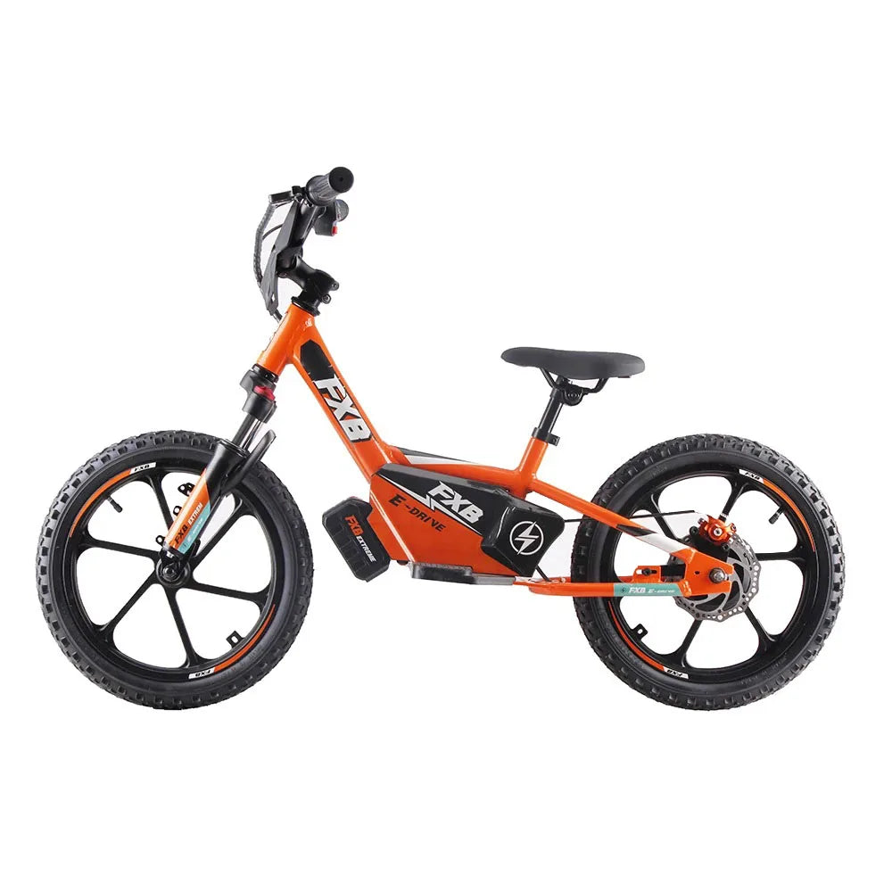 HKM-065747 16-Inch Electric Balance Bike for Kids, No Pedal Design, 350W Motor, Adjustable Seat, Lightweight Aluminum Frame, Disc Brake