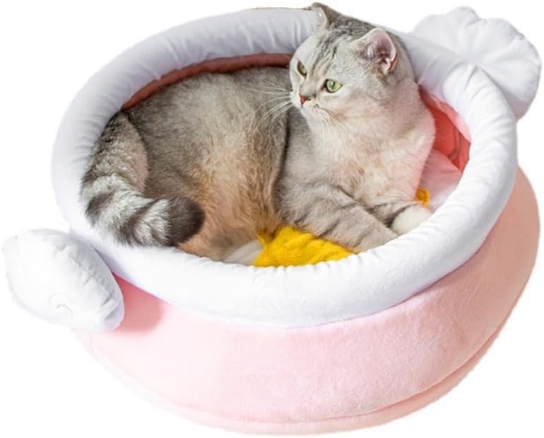 HKM-0657853 Cozy Honey Pot Cat Sofa Bed - Soft Warm Nest for Small Cats and Dogs