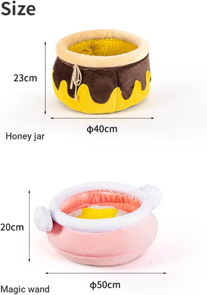 HKM-0657853 Cozy Honey Pot Cat Sofa Bed - Soft Warm Nest for Small Cats and Dogs