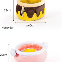 HKM-0657853 Cozy Honey Pot Cat Sofa Bed - Soft Warm Nest for Small Cats and Dogs