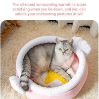 HKM-0657853 Cozy Honey Pot Cat Sofa Bed - Soft Warm Nest for Small Cats and Dogs