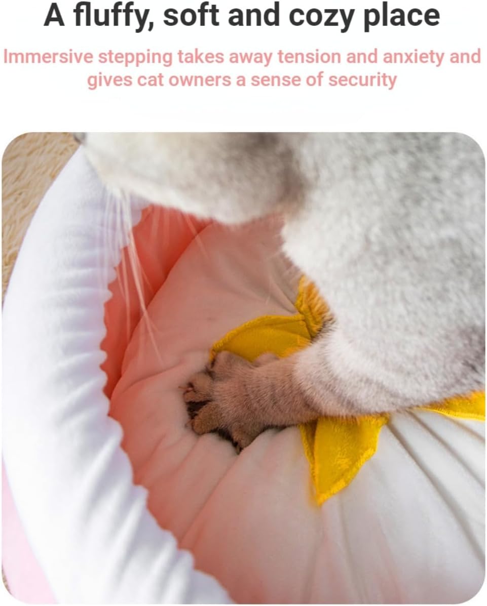HKM-0657853 Cozy Honey Pot Cat Sofa Bed - Soft Warm Nest for Small Cats and Dogs