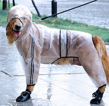 HKM-0657981 Waterproof Raincoat for Large Dogs made with Durable Raincoat Cloth and TPU Material