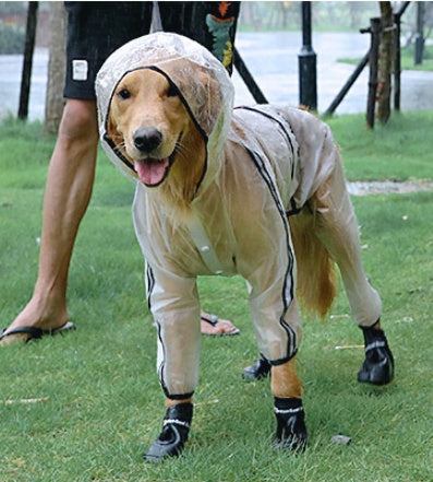 HKM-0657981 Waterproof Raincoat for Large Dogs made with Durable Raincoat Cloth and TPU Material