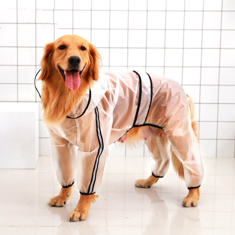 HKM-0657981 Waterproof Raincoat for Large Dogs made with Durable Raincoat Cloth and TPU Material