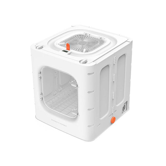 HKM-0658237 Pet Drying Box for Cats and Small Dogs - 62L Capacity, Includes Adapters for Water Blowers