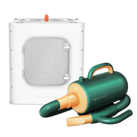 HKM-0658237 Pet Drying Box for Cats and Small Dogs - 62L Capacity, Includes Adapters for Water Blowers