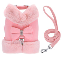HKM-0658749 Adjustable Dog Walking Harness with Traction Rope - Cherry Blossom Powder, Mint Green, Dark Night Black