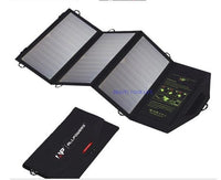 HKM-065875 Portable Foldable Dual USB 5V/2.1A Waterproof Solar Panel Charger for Outdoor Use