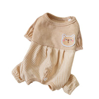 HKM-0660925 Cozy Cotton Cat Belly Wrap Suit in Beige Bear and Blue Rabbit Designs