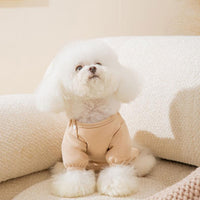 HKM-0660925 Cozy Cotton Cat Belly Wrap Suit in Beige Bear and Blue Rabbit Designs