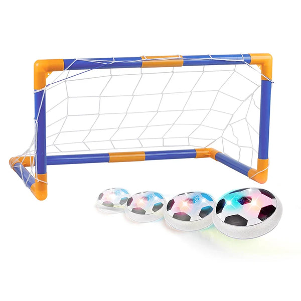 HKM-066131 Portable Electric Indoor Soccer Goal Set with Inflatable Football for Kids