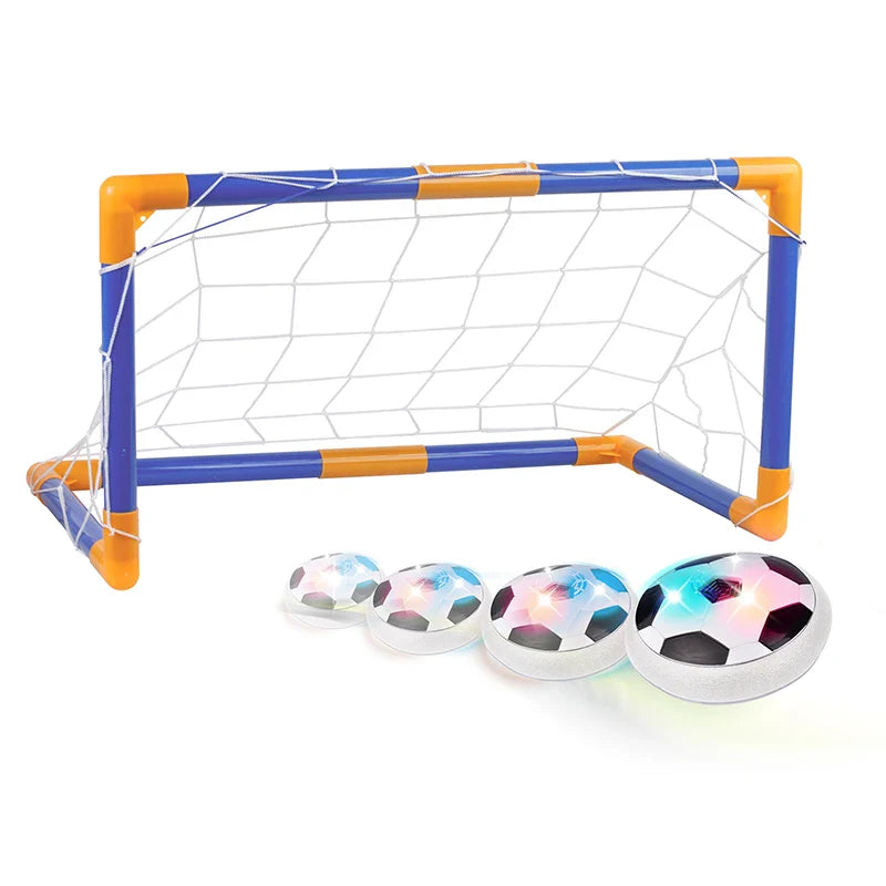 HKM-066131 Portable Electric Indoor Soccer Goal Set with Inflatable Football for Kids