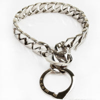 HKM-066195 Mirror Polished Stainless Steel Dog Necklace with Adjustable Chain, Gold/Silver Options (45cm-75cm)
