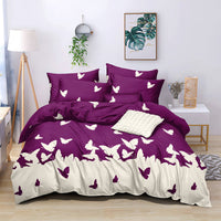 HKM-066323 Reversible Butterfly 3-Piece Comfort Bedding Set - Ultra Soft Microfiber, Lightweight, Machine Washable