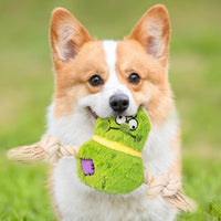 HKM-0663613 Interactive Plush Rope Knot Dog Toy for Tug of War and Dental Care