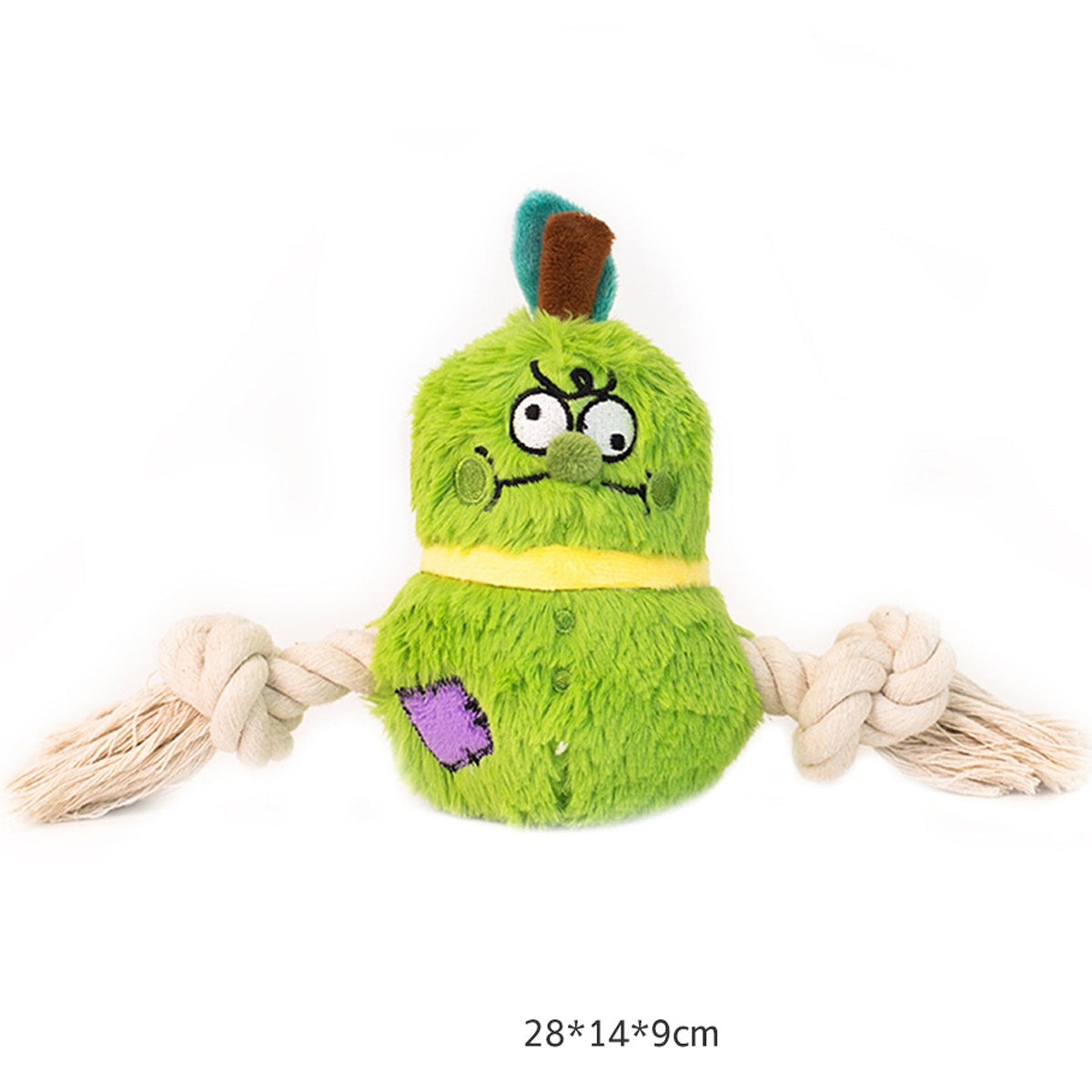 HKM-0663613 Interactive Plush Rope Knot Dog Toy for Tug of War and Dental Care