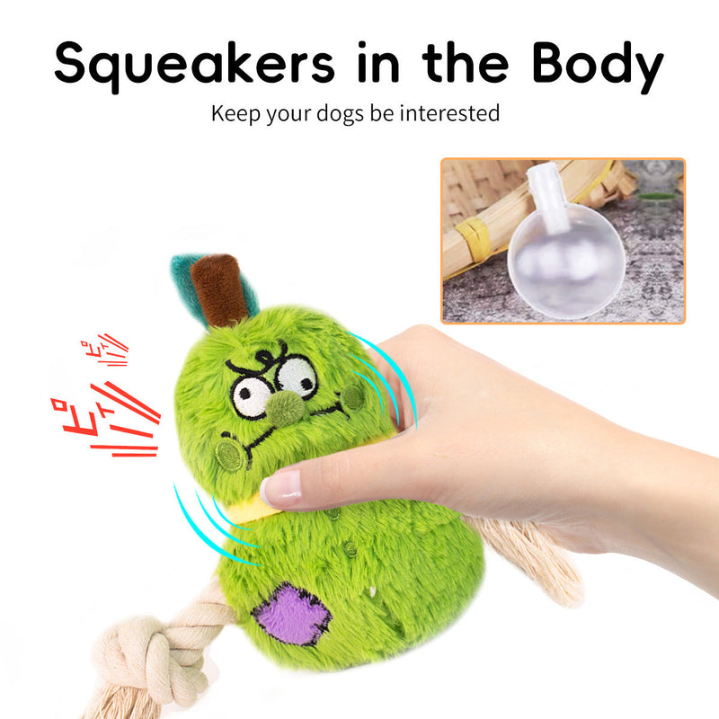 HKM-0663613 Interactive Plush Rope Knot Dog Toy for Tug of War and Dental Care