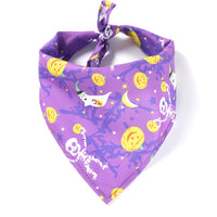 HKM-0663741 Halloween Triangle Scarf for Dogs - Fun Pumpkin, Witch, and Bone Designs, 45x45x65cm, Polyester