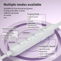 HKM-066387 Wired Type-C Earphones with Microphone and Volume Control for Live Broadcast and Gaming