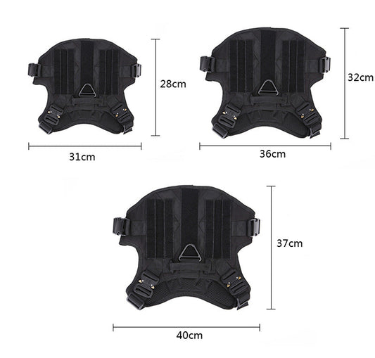 HKM-0665405 Tactical Dog Vest Backpack with Leash, 1000D Nylon, Multiple Sizes & Colors Available
