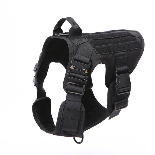 HKM-0665405 Tactical Dog Vest Backpack with Leash, 1000D Nylon, Multiple Sizes & Colors Available