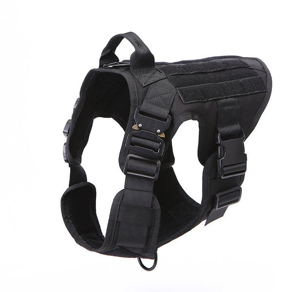 HKM-0665405 Tactical Dog Vest Backpack with Leash, 1000D Nylon, Multiple Sizes & Colors Available