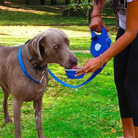 HKM-0665917 Pet Traction Rope with Waste Bag Dispenser, Water Bottle Holder, and Foldable Bowl