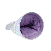 HKM-0666173 Enclosed Four-Season Sequined Mermaid Cat Bed - 100% Polyester, Medium Size 85*50*20cm