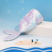 HKM-0666173 Enclosed Four-Season Sequined Mermaid Cat Bed - 100% Polyester, Medium Size 85*50*20cm