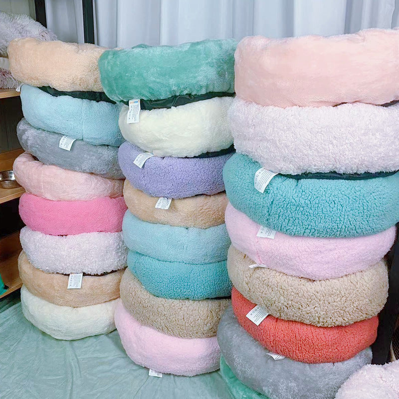 HKM-0667965 Small and Medium Random Color Dog Mat with Soft Cloth Material - Pet Bed Pad for Dogs