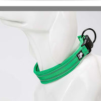 HKM-0668093 Adjustable Reflective Nylon Dog Collar for Outdoor and Indoor Use