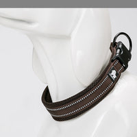 HKM-0668093 Adjustable Reflective Nylon Dog Collar for Outdoor and Indoor Use