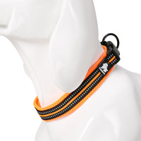 HKM-0668093 Adjustable Reflective Nylon Dog Collar for Outdoor and Indoor Use