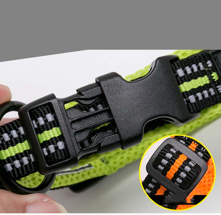 HKM-0668093 Adjustable Reflective Nylon Dog Collar for Outdoor and Indoor Use