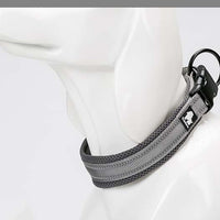 HKM-0668093 Adjustable Reflective Nylon Dog Collar for Outdoor and Indoor Use