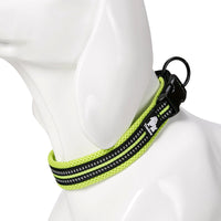 HKM-0668093 Adjustable Reflective Nylon Dog Collar for Outdoor and Indoor Use
