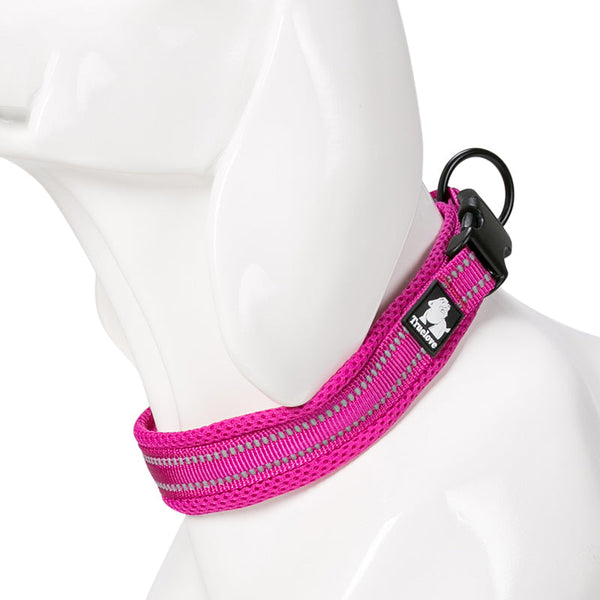 HKM-0668093 Adjustable Reflective Nylon Dog Collar for Outdoor and Indoor Use