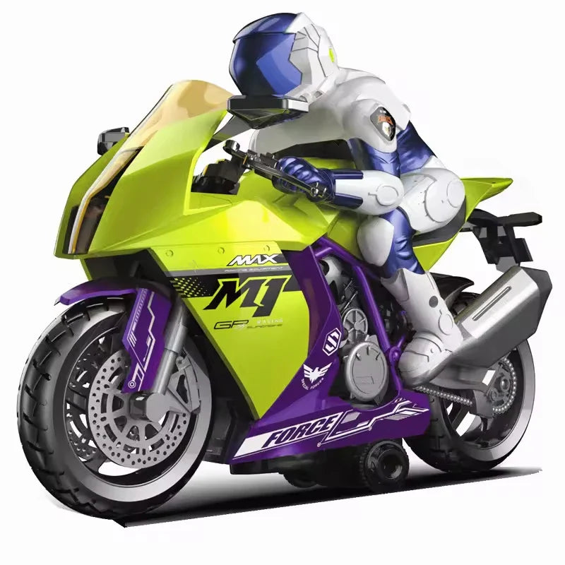 HKM-066899 Remote-Controlled 360° Stunt Drift Motorcycle Toy with Lights and Music for Ages 5 and Up