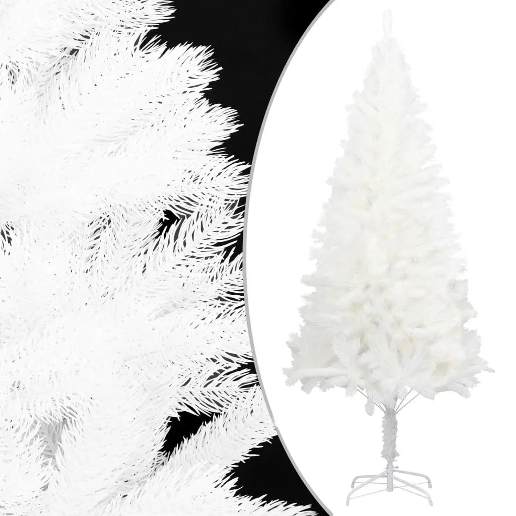 HKM-067091 White 94.5" Pre-Lit Artificial Christmas Tree with Multicolored Lights and Ball Set