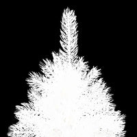 HKM-067091 White 94.5" Pre-Lit Artificial Christmas Tree with Multicolored Lights and Ball Set
