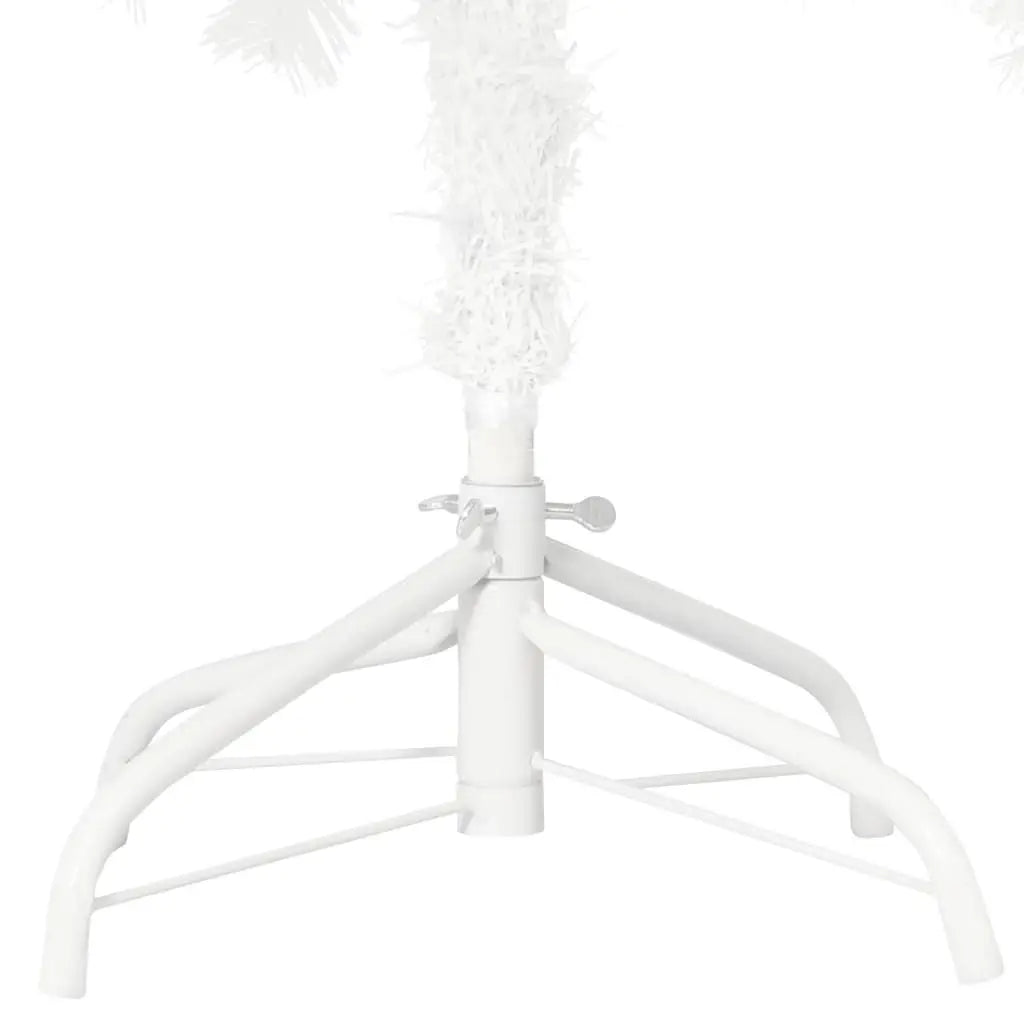 HKM-067091 White 94.5" Pre-Lit Artificial Christmas Tree with Multicolored Lights and Ball Set