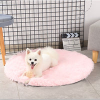 HKM-0671933 Medium Dog Winter Warm Pet Blanket - PV Velvet Round Dog Pad in Various Colors and Sizes