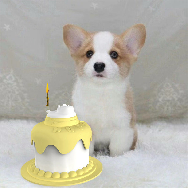 HKM-0672061 Multifunctional Pet Cake Shaped Feeding Bowl ¨C Available in Multiple Colors for Cats and Dogs