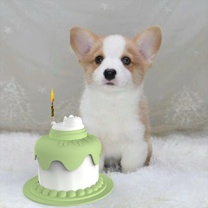 HKM-0672061 Multifunctional Pet Cake Shaped Feeding Bowl ¨C Available in Multiple Colors for Cats and Dogs